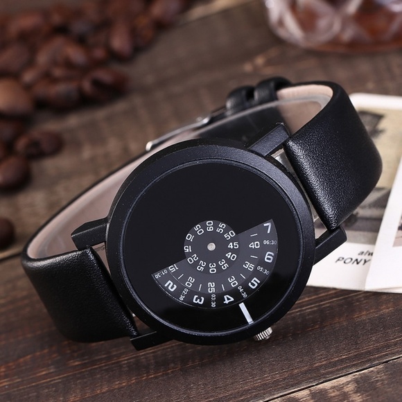 ⌚️NEW⌚️ Unisex Creative Leather Strap Quartz Watch - Picture 5 of 8